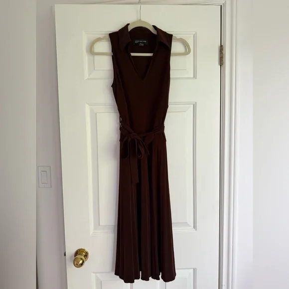 edikted brown dress Silk Off Shoulder Column Maxi Dress | Size: S main image 0